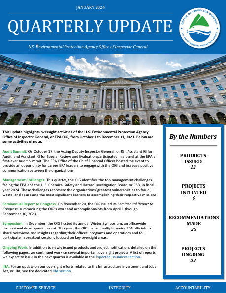 Image of the Quarterly Newsletter Cover